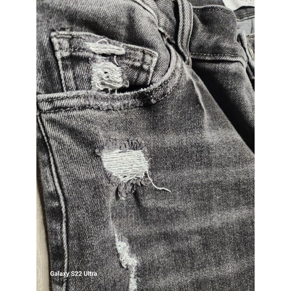 Vervet Jeans Women's 30 Black Dark Wash Denim Ripped Distressed - Picture 5 of 9